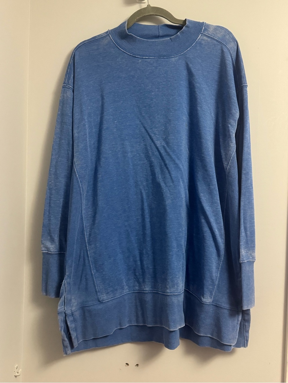 Maurices Women's Washed Blue Long Sleeve Pullover Sweater sz 1x